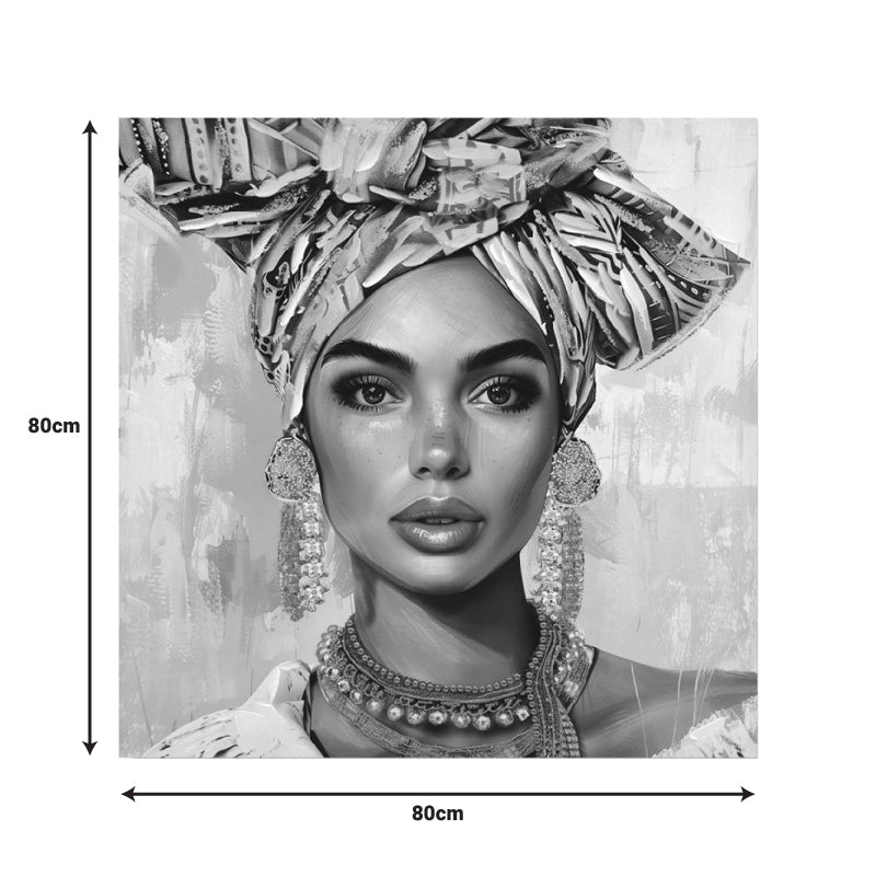 Πίνακας σε Καμβά Turban Ι 80x3x80