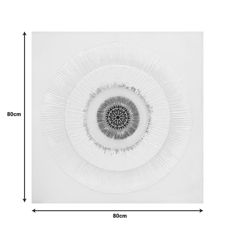 Πίνακας σε Καμβά Circled I 80x3x80