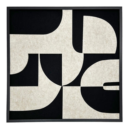 Πίνακας με Πλαίσιο Jeire Μαύρο-Λευκό 62x2.5x62