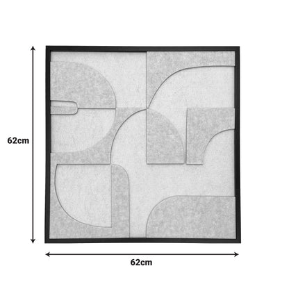 Πίνακας με Πλαίσιο Jeire Λευκό 62x2.5x62