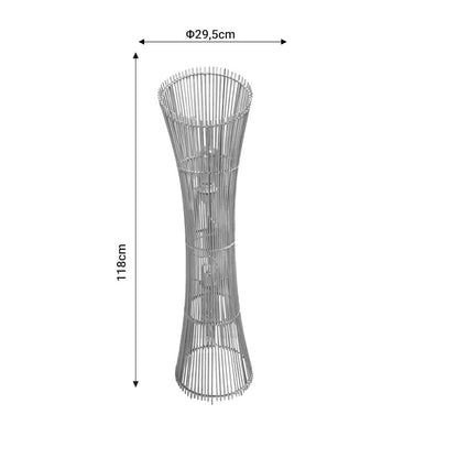 Φωτιστικό Δαπέδου Δίφωτο Gion E27 Φυσικό Μπαμπού Φ29.5x118