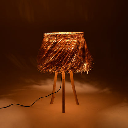 Φωτιστικό Δαπέδου Herfo Ε27 Ρατάν σε Φυσική Απόχρωση Φ45x58.8