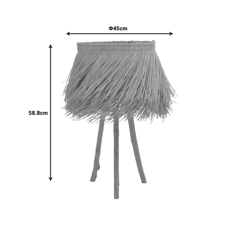 Φωτιστικό Δαπέδου Herfo Ε27 Ρατάν σε Φυσική Απόχρωση Φ45x58.8