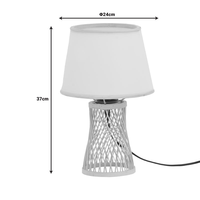 Επιτραπέζιο Φωτιστικό Kaldro Ε27 Μπαμπού σε Φυσική Απόχρωση Φ24x37