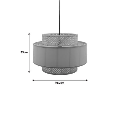 Φωτιστικό Οροφής Certy Ε27 Μπαμπού σε Φυσική Απόχρωση Φ50x33