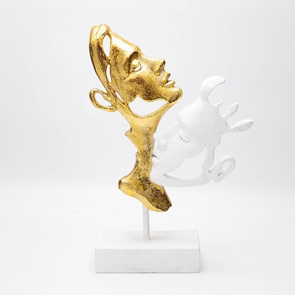 ΔΙΑΚΟΣΜΗΤΙΚΟ ΠΡΟΣΩΠΑ ΠΟΛΥΡΕΣΙΝ ΧΡΥΣΟ-ΛΕΥΚΟ 22x7.5x33