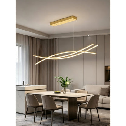 Gold LED Light Fixture 3CCT Dimmable by Remote Control 48W 4400lm