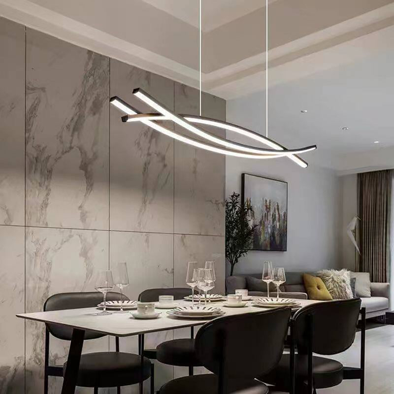 Black LED Light Fixture 3CCT Dimmable by Remote Control 48W 4400lm