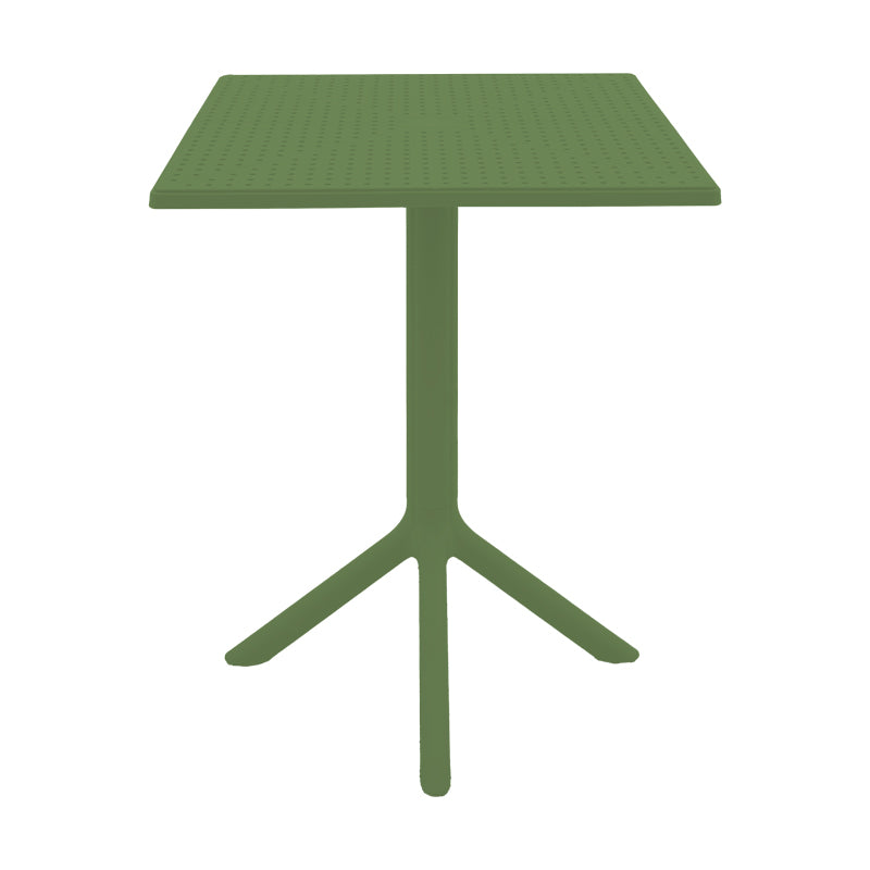 Τραπέζι Groovy PP Διάτρητο Σκούρο Πράσινο 60x60x76