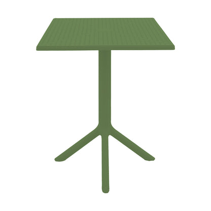 Τραπέζι Groovy PP Διάτρητο Σκούρο Πράσινο 60x60x76