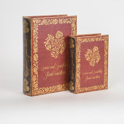 S/2 ΚΟΥΤΙΑ ΒΙΒΛΙΑ ΞΥΛΙΝΑ ΚΟΚΚΙΝΟ 19x7x27