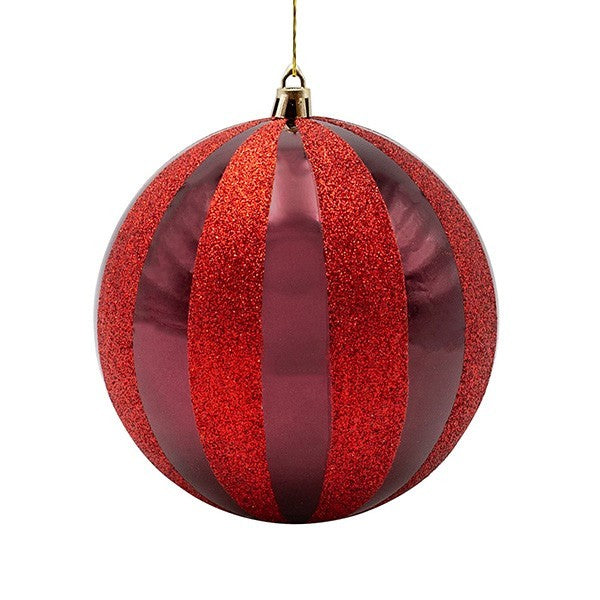 ΠΛΑΣΤΙΚΗ ΜΠΑΛΑ ΜΠΟΡΝΤΟ ΜΕ ΚΟΚΚΙΝΟ GLITTER ΣΕΤ 2 ΤΜΧ 20εκ