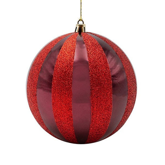 ΠΛΑΣΤΙΚΗ ΜΠΑΛΑ ΜΠΟΡΝΤΟ ΜΕ ΚΟΚΚΙΝΟ GLITTER ΣΕΤ 2 ΤΜΧ 20εκ