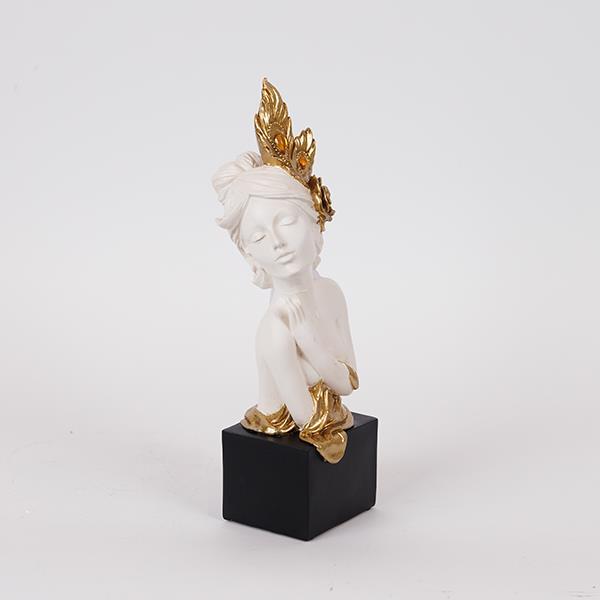 ΔΙΑΚΟΣΜΗΤΙΚΟ ΓΛΥΠΤΟ ΓΥΝΑΙΚΑ ΜΕ ΛΟΥΛΟΥΔΙ ΛΕΥΚΟ-ΧΡΥΣΟ 10.5x9x28.5