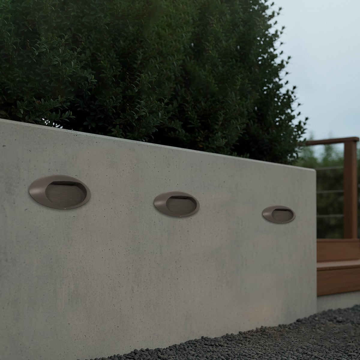 STEPART KLV-101-0099 Φωτιστικό Σκαλοπατιού / Διαδρόμου LED 3W 375lm 45° AC 220-240V Αδιάβροχο IP65 Θερμό Λευκό 2700K - Lumileds SMD Chip & TÜV SÜD Driver - Γκρι Ανθρακί Ματ - Μ26 x Π5.5 x Υ13