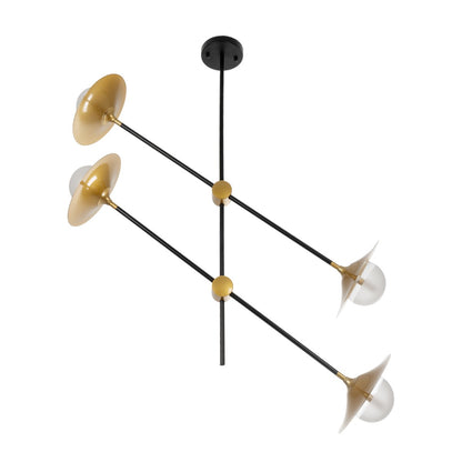 JOLIET 999-0044 Μοντέρνο Φωτιστικό Οροφής Πλέγμα Πολύφωτο 4 x G9 IP20 Μαύρο & Χρυσό Μέταλλο - Μ93 x Π20 x Υ106