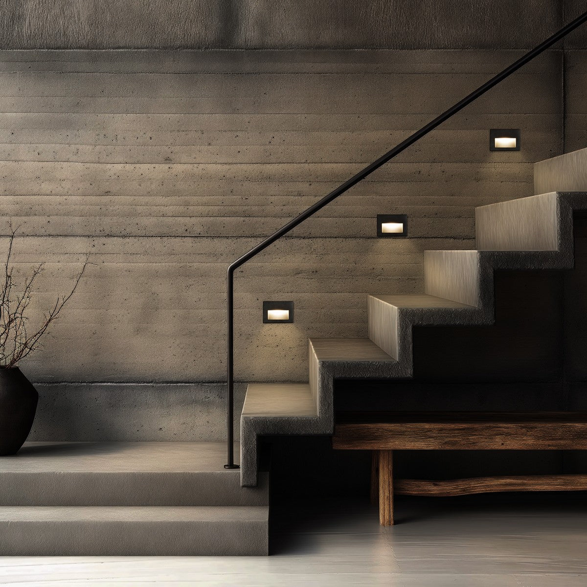 STEPART KLV-101-0083 Χωνευτό Φωτιστικό Σκαλοπατιού / Διαδρόμου LED 6W 750lm 45° AC 220-240V Αδιάβροχο IP65 Θερμό Λευκό 2700K - Lumileds SMD Chip & TÜV SÜD Driver - Μαύρο Ματ - Μ11.5 x Π5.3 x Υ8.3 / Q10.63 x 7.61