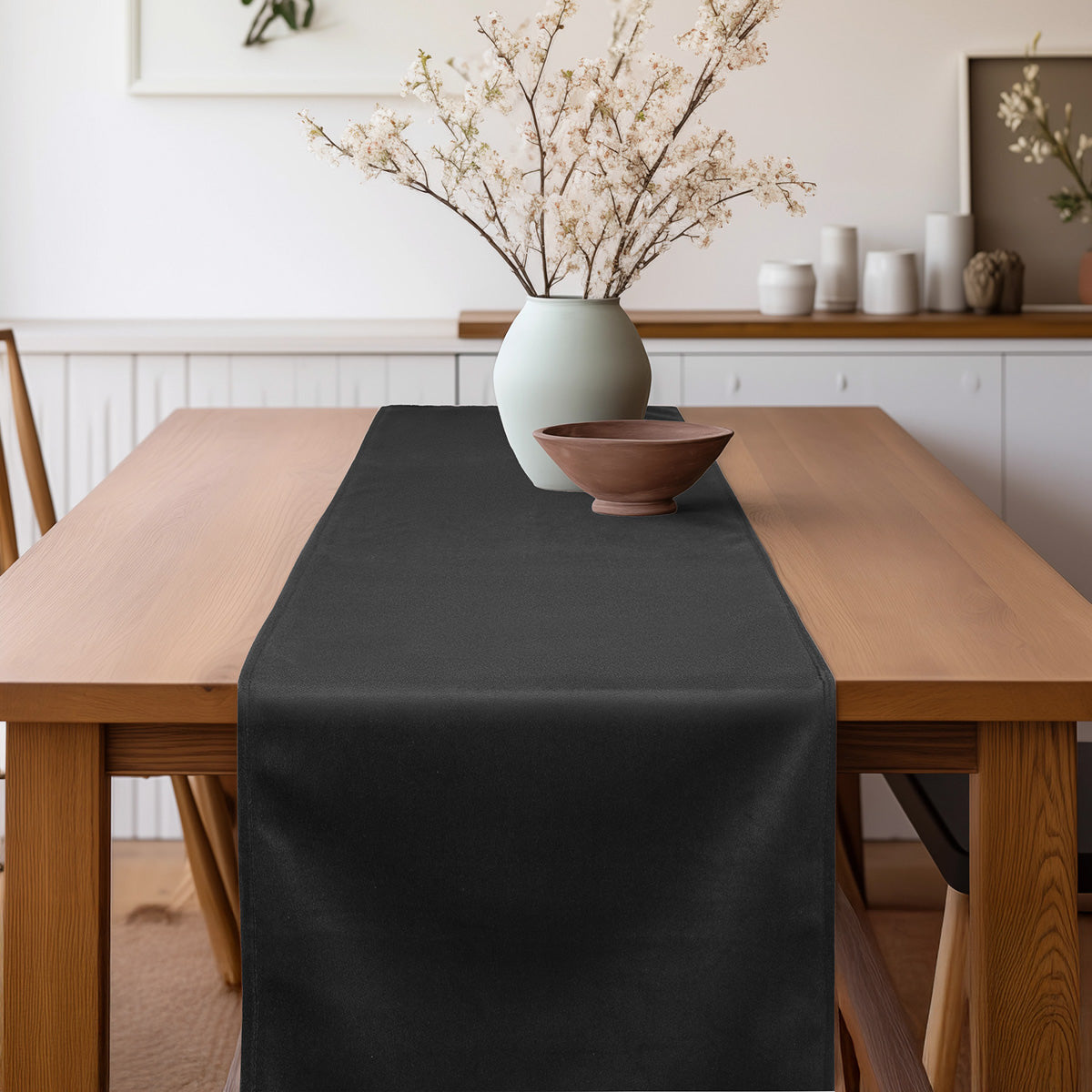 Ράννερ Βελούδο Premium Μαύρο 32x250εκ