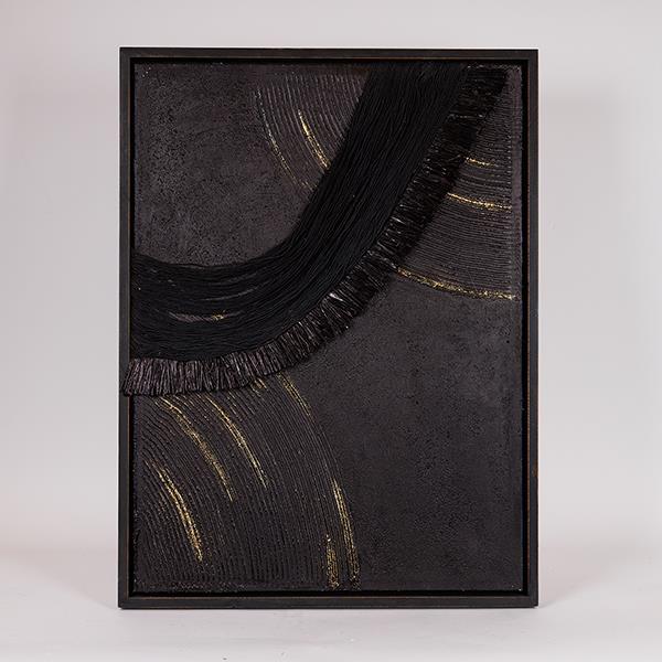 ΠΙΝΑΚΑΣ ΚΑΜΒΑΣ ΑΝΑΓΛΥΦΟΣ ΜΑΥΡΟΣ - ΧΡΥΣΟΣ 60x4x80