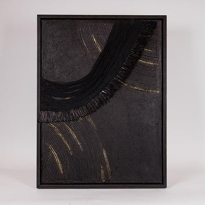 ΠΙΝΑΚΑΣ ΚΑΜΒΑΣ ΑΝΑΓΛΥΦΟΣ ΜΑΥΡΟΣ - ΧΡΥΣΟΣ 60x4x80