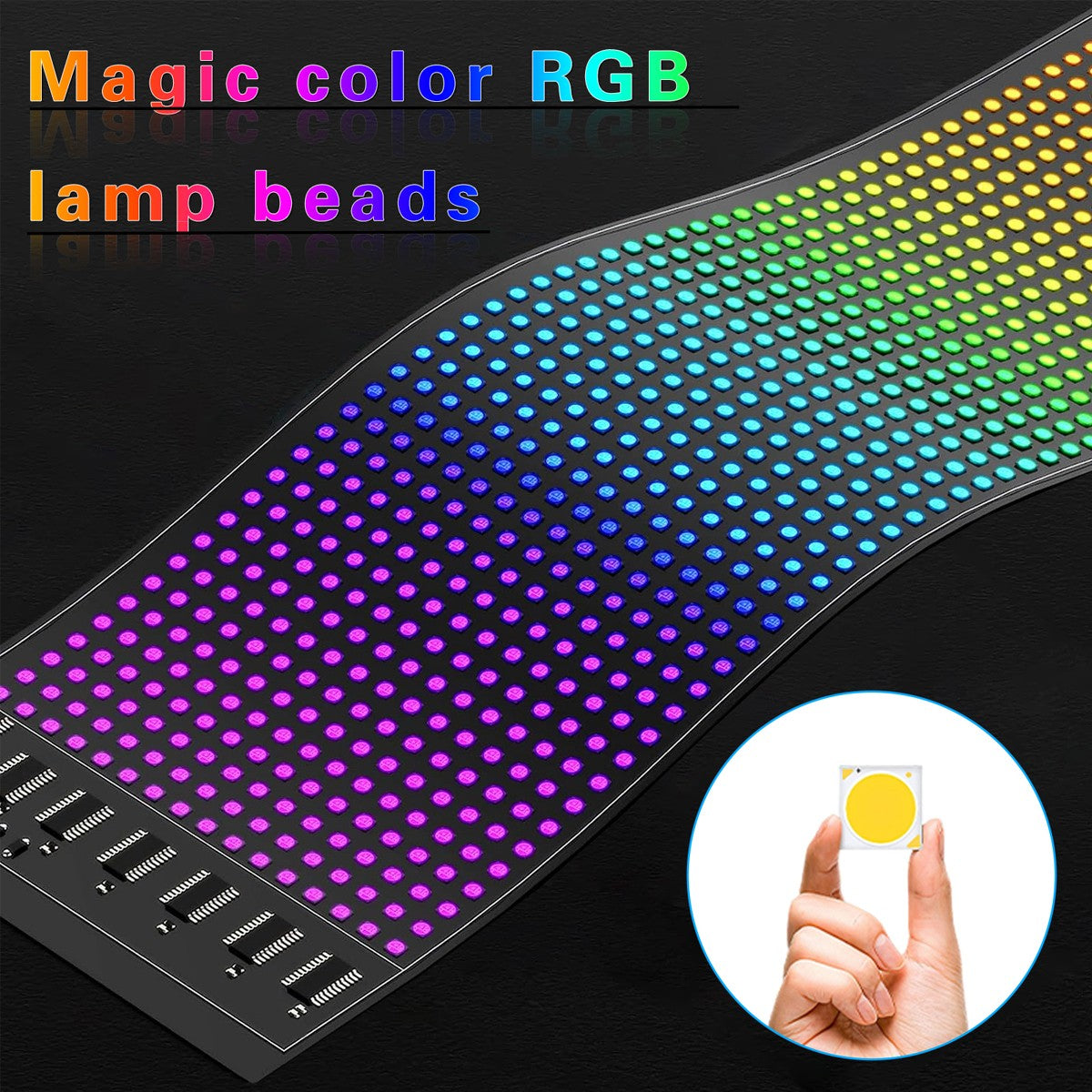 MATRIX GLB-106-0002 Εύκαμπτη Κυλιόμενη Ψηφιακή Επιγραφή P5 64x16 Pixel LED 10W DC 5V 2A με USB 2.0 Αδιάβροχο IP65 Πολύχρωμο RGB - Bluetooth Control μέσω iPIXEL APP - Μ37.4 x Π0.2 x Υ9.2
