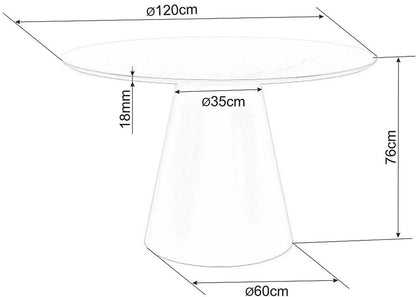 Angel Table 120x120x76