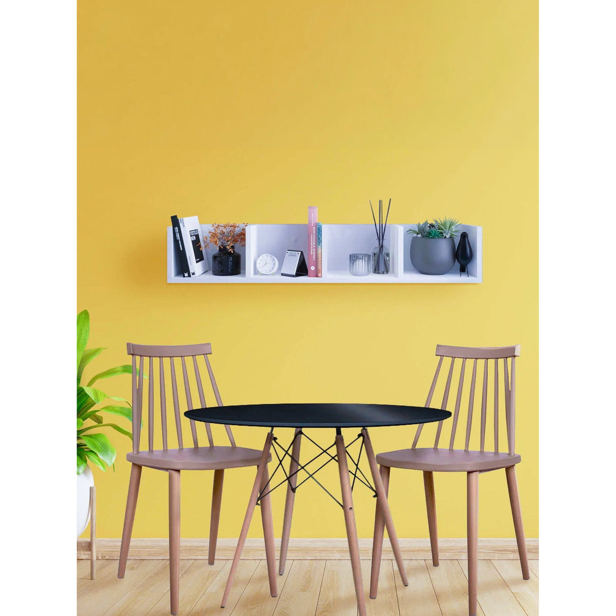 Τραπέζι Fiorino Round Μαύρο 80x80x74