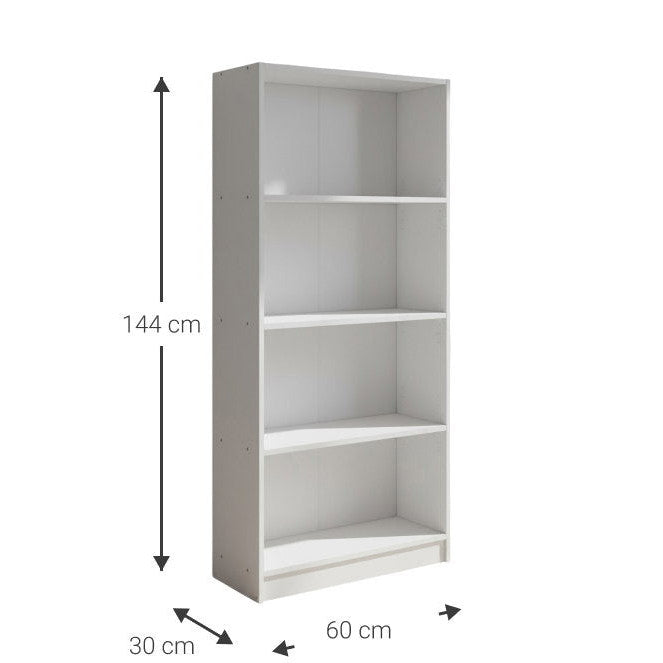 Βιβλιοθήκη Eliot 4S Λευκό 60x30x144
