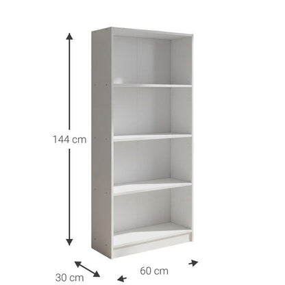 Βιβλιοθήκη Eliot 4S Λευκό 60x30x144