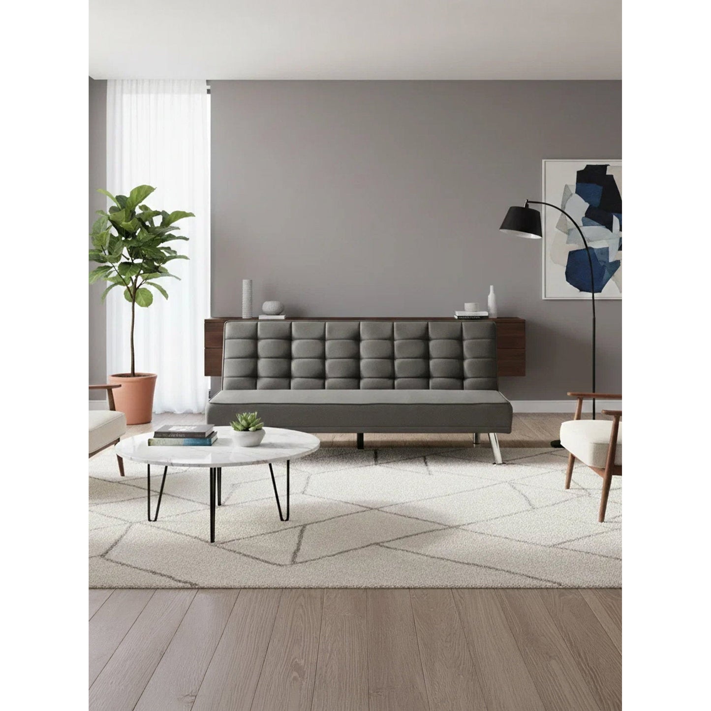 Καναπές - Κρεβάτι Valmor Γκρι 176x83x80