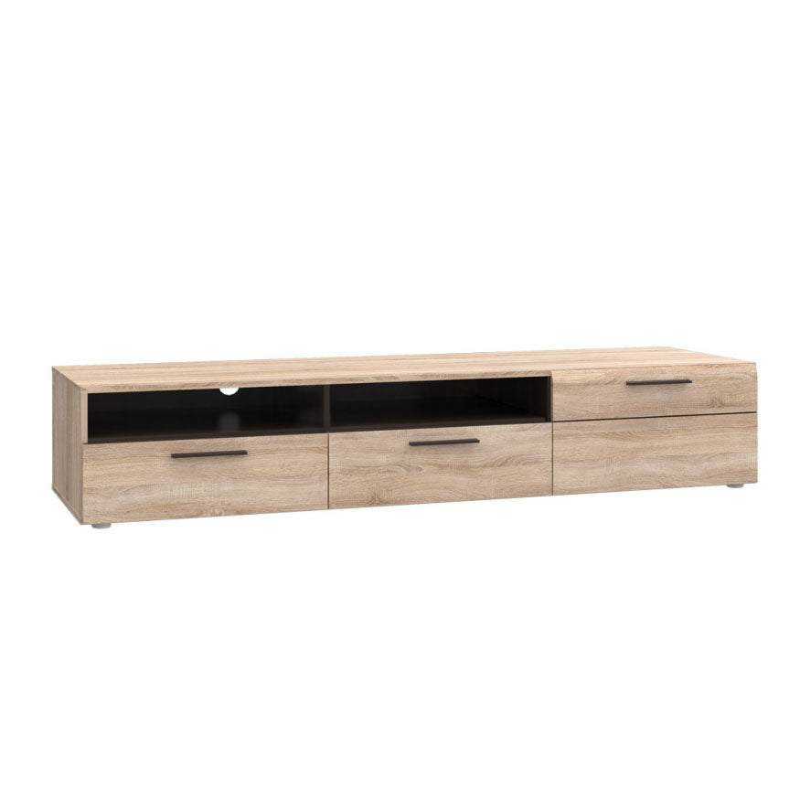 Έπιπλο TV Solo 180x52x34 Αριστερό Sonoma-Wenge MDF Καμπυλωτό Τελείωμα στις Πόρτες