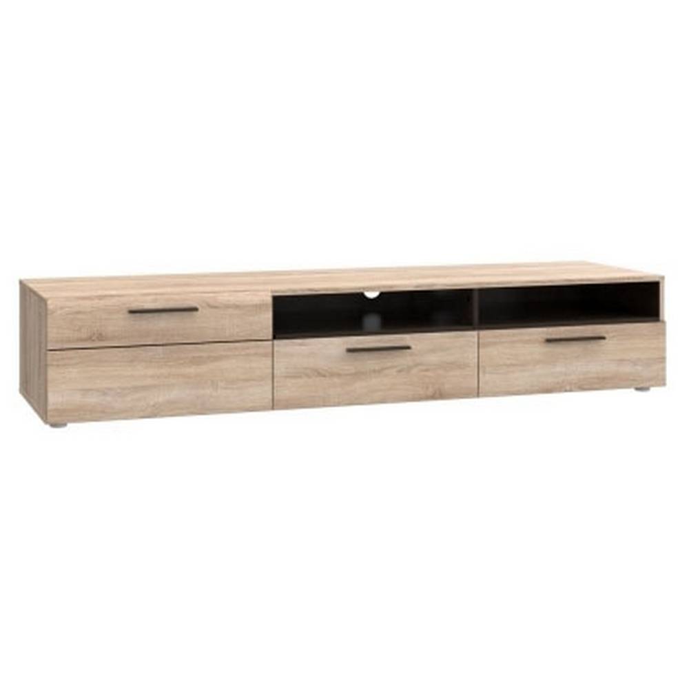 Έπιπλο TV Solo 180x52x34 Δεξί Sonoma-Wenge MDF Καμπυλωτό Τελείωμα στις Πόρτες