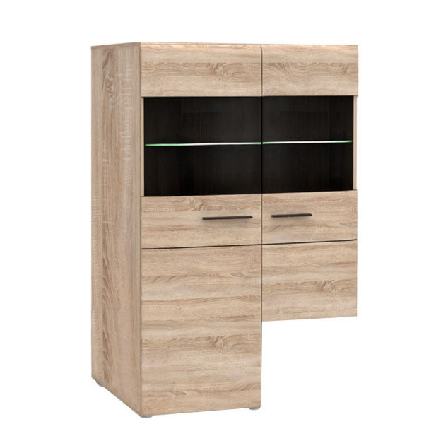 Κρεμαστή Βιτρίνα Δίφυλλη Solo Αριστερή 90x41x136 Sonoma Wenge