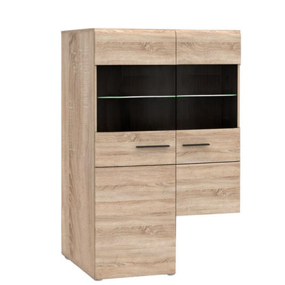 Κρεμαστή Βιτρίνα Δίφυλλη Solo Αριστερή 90x41x136 Sonoma Wenge