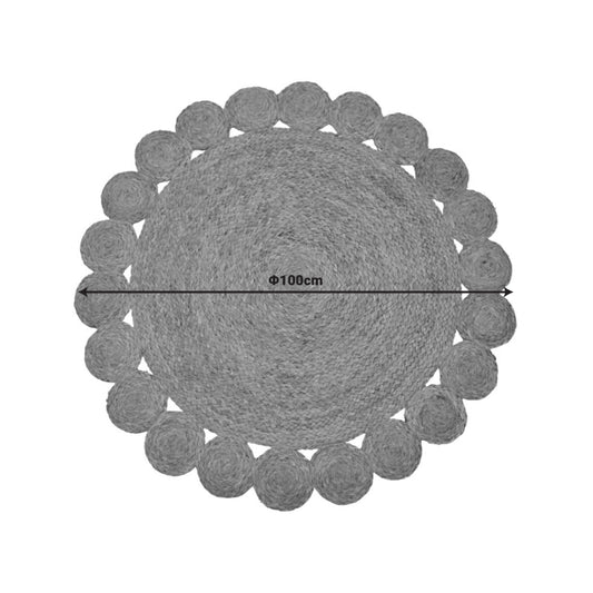 Χαλί Voni Φυσικό Γιούτα Φ100x1