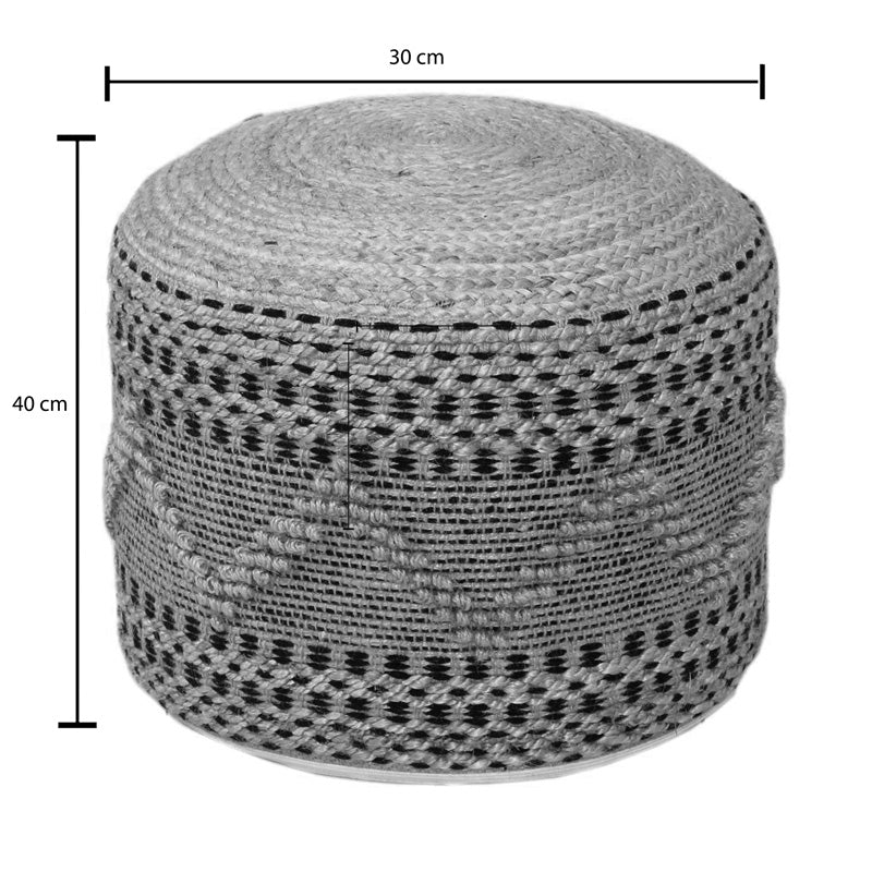 Σκαμπό-Πουφ Βangku Γιούτα-Βαμβάκι σε Φυσική Απόχρωση Φ45x30
