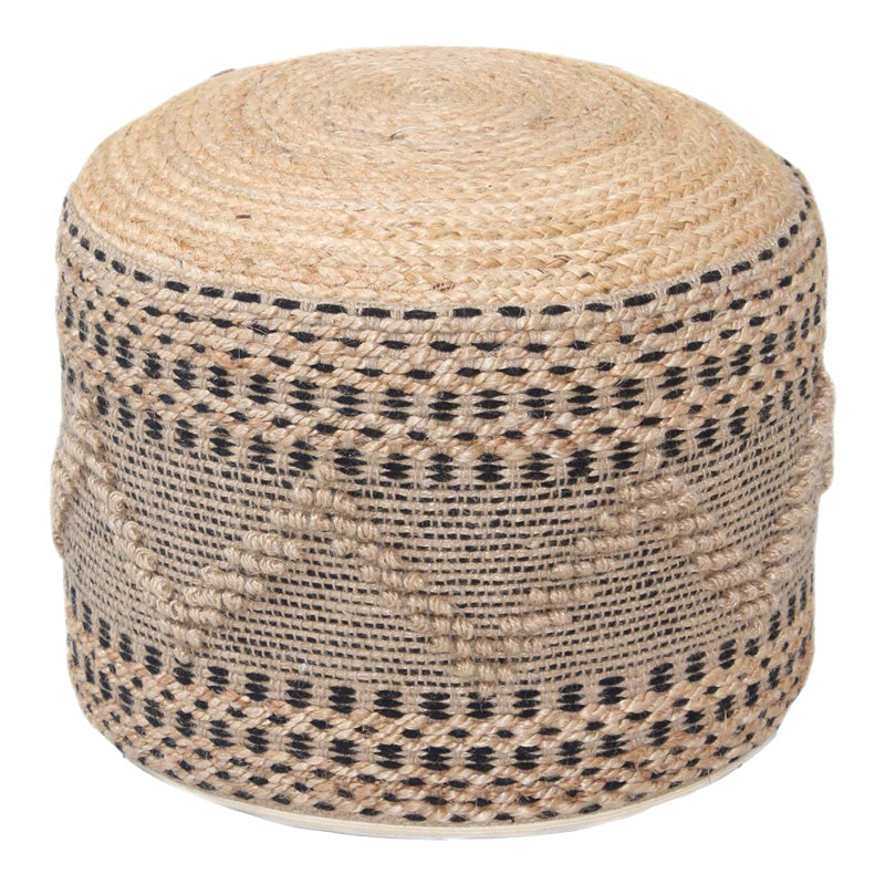 Σκαμπό-Πουφ Βangku Γιούτα-Βαμβάκι σε Φυσική Απόχρωση Φ45x30