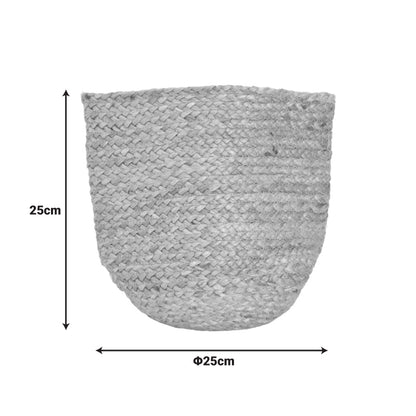 Διακοσμητικό Καλάθι Mideko Γιούτα σε Φυσική Απόχρωση Φ25x25