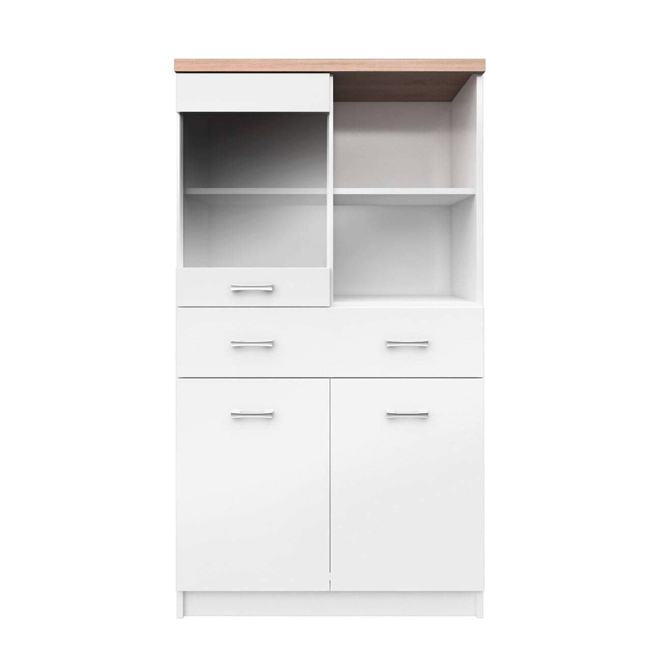 Βιτρίνα Δίφυλλη Top Mix 80x33x145 Λευκή-Σονόμα