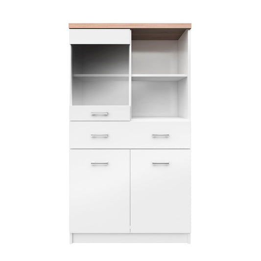 Βιτρίνα Δίφυλλη Top Mix 80x33x145 Λευκή-Σονόμα