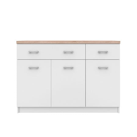 Μπουφές Top Mix Λευκό-Sonoma 120x33x85