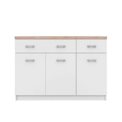 Μπουφές Top Mix Λευκό-Sonoma 120x33x85