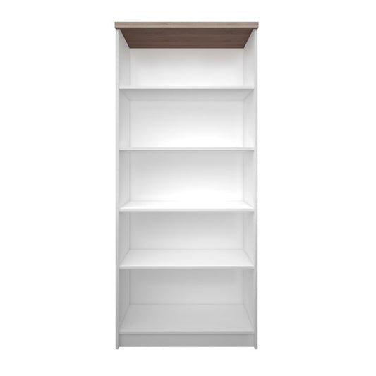 Βιβλιοθήκη Top Mix 80x33x183 Λευκό-Σονόμα