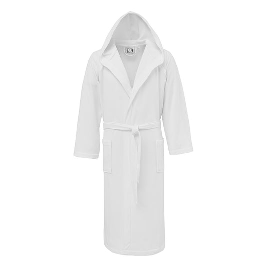 Μπουρνούζι Satisfaction Ζακάρ με Κουκούλα Art 3055 80% Cot - 20% Pol 270gsm Λευκό XL