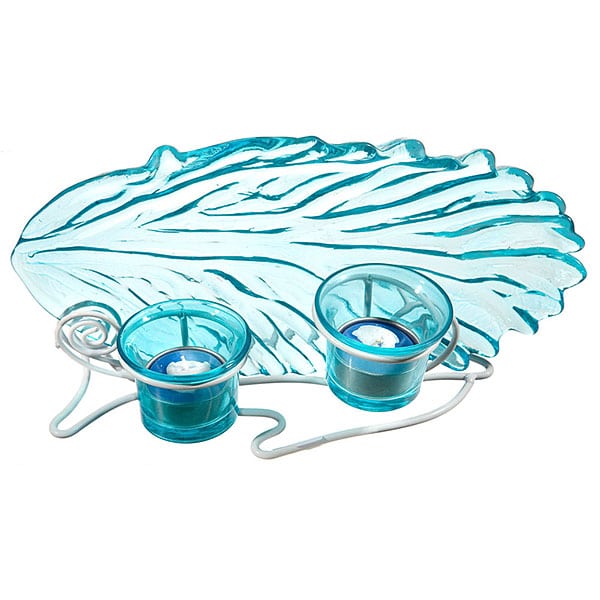 Κηροπήγιο Μεταλλικό με Γυαλί 26x15εκ