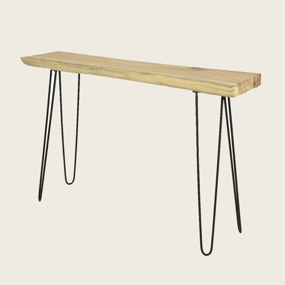 Κονσόλα Ξύλινη Μεταλλικά Πόδια 120x30x80