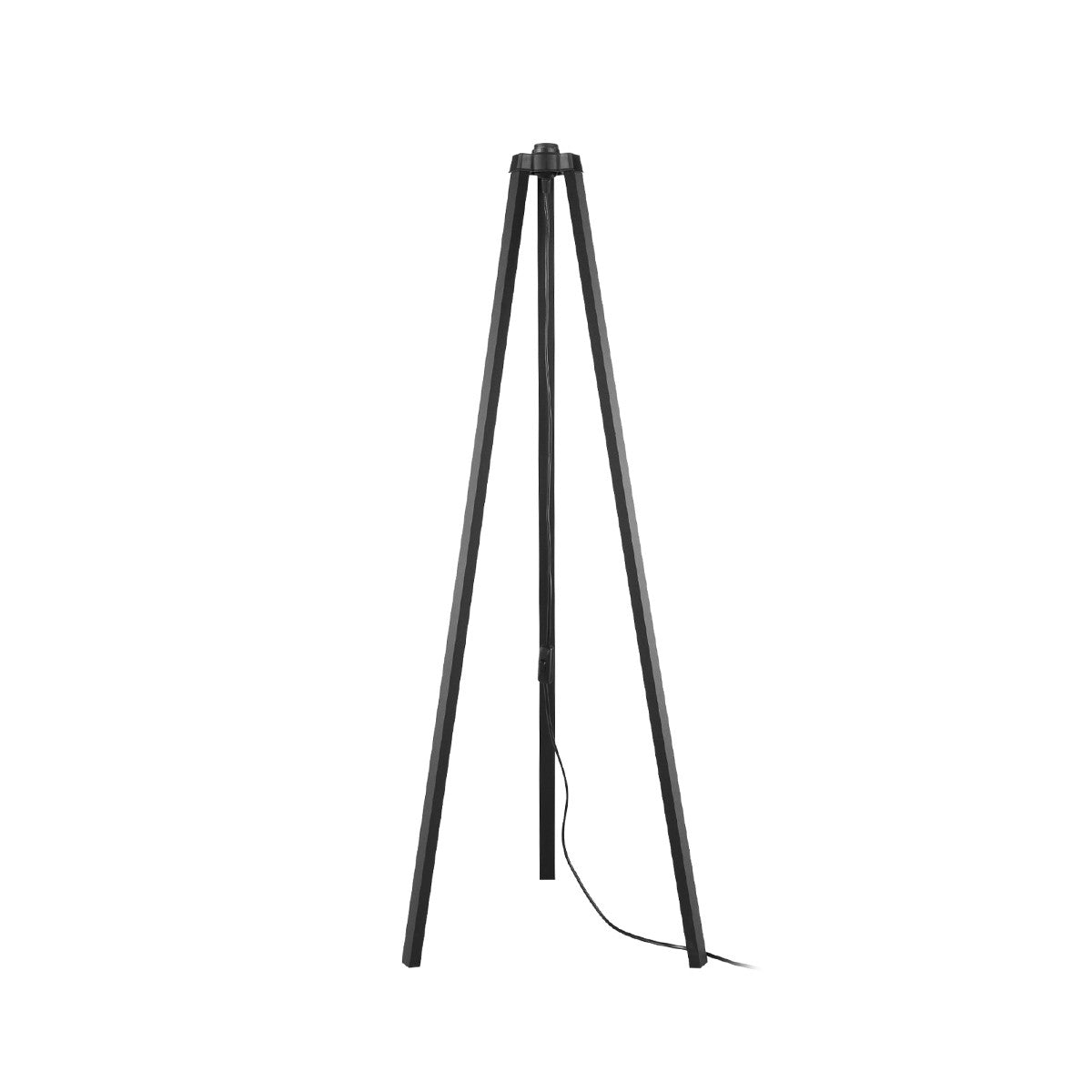 TRIPOD 203-0258 Μοντέρνο Επιδαπέδιο Φωτιστικό Μονόφωτο 1 x E27 IP20 Μαύρο Ξύλο - Μ38 x Π38 x Υ120