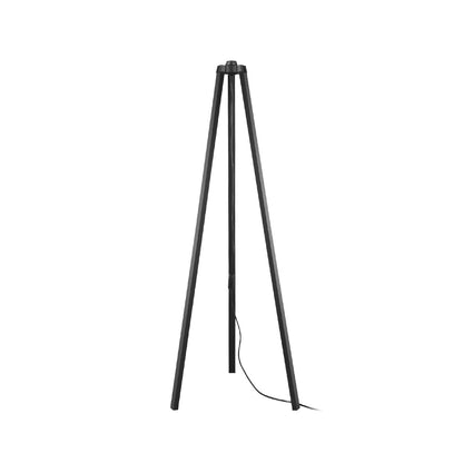 TRIPOD 203-0258 Μοντέρνο Επιδαπέδιο Φωτιστικό Μονόφωτο 1 x E27 IP20 Μαύρο Ξύλο - Μ38 x Π38 x Υ120