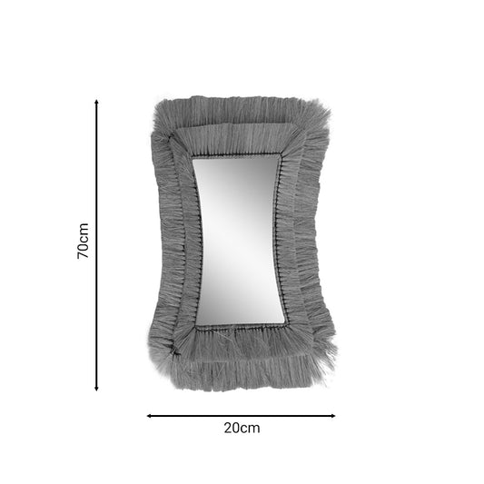 Καθρέπτης Amlont Φυσικό Ψάθα 70x2x20