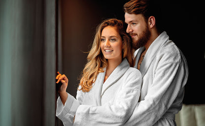 Μπουρνούζι με Γιακά Art 3091 L-XL Λευκό